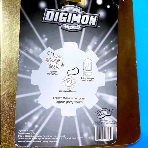 DIGITAL DIGIMON MONSTERS VTG 2000 NWT PARTY FAVORS 4 DIGIVOLVING BUNGEES TAPPER - Picture 11 of 12